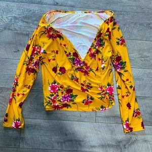 Long sleeve yellow top